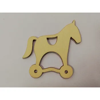 Dřevěná hračka Dřevěný výřez koník na kolečkách