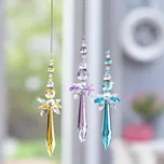 Weltbild Závěsné skleněné dekorace Anděl strážný, sada 3 ks 832938