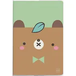 Comix Sešit s plastovým obalem Polo Bear A5, 64 listů, CTA564-2 Barva: Hnědo-zelená