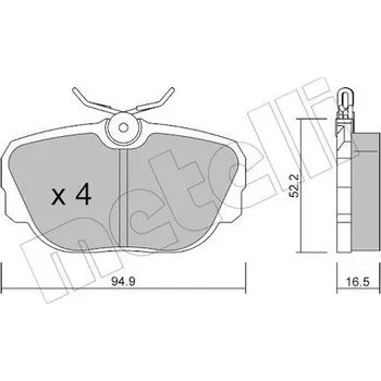 Brzdová destička Sada brzdových destiček, kotoučová brzda METELLI 22-0351-0