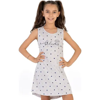 Dámské noční prádlo Šedobéžová puntíkatádívčí noční košilka, believe - věřím ti 1F0975 béžová 170-176-15-16-let