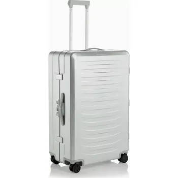 PORSCHE DESIGN Roadster Aluminum Trolley L Cestovní zavazadlo kufr velikost L stříbrná TSA (300 x 520 x 780 mm Vysoce kvalitní kufr z eloxovaného hliníku od Porsche Design. Inspirován aerodynamickým tvarem modelu 911.)