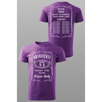Absolventské tričko s motivem Jack Daniel's Barva: Fialová, Velikost: XL