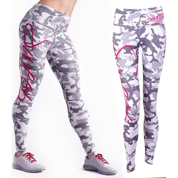 Dámské legíny SWEEP SWPT102 maskáč/růžová XL