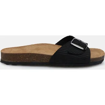 Dámské pantofle Baťa dámské kožené footbed pantofle černé, vel. 36