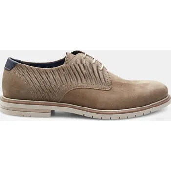 Pánské polobotky Baťa semišové casual derby polobotky pro muže béžové, vel. 41