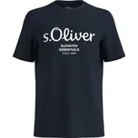 Pánské tričko s.Oliver RLBS T-SHIRT SS NOOS 3XL Tmavě modrá, Bílá