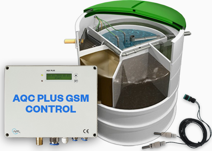 Aquatec AT6 PLUS-GSM CONTROL prémiová čistírna odpadních vod s automatizovaným provozem