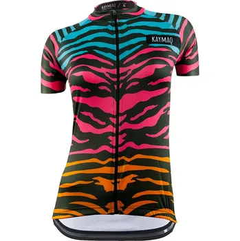 Cyklistické oblečení KAYMAQ W1-W40 ZEBRA cyklistický dres krátký rukáv S