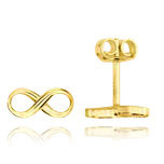 0405 MINET Elegantní zlaté náušnice nekonečno Au 585/1000 1,05g