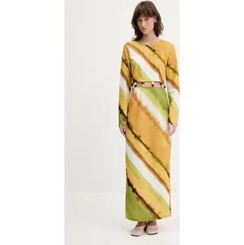 Dámské šaty Šaty s příměsí lnu Never Fully Dressed NFDDR2014 žlutá 17X, vel. XL