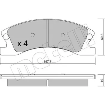 Brzdová destička Sada brzdových destiček, kotoučová brzda METELLI 22-0626-0