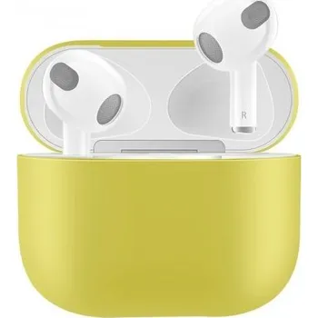 Pouzdro na mobilní telefon Ochranný silikonový obal pro AirPods 3 - žlutý