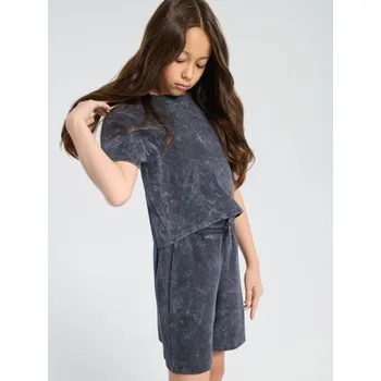 Dívčí sukně Sinsay - Bavlněná souprava s šortkami - šedá - 443BZ-86X - 443BZ-86X-152