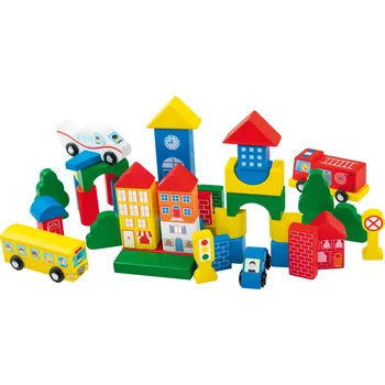 ostatní stavebnice Playtive Dřevěná stavebnice (město)