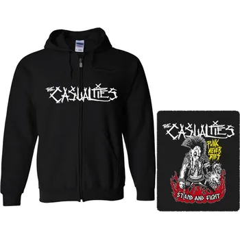 Pánská mikina mikina s kapucí a zipem Casualties - Stand And Fight DOPRODEJ