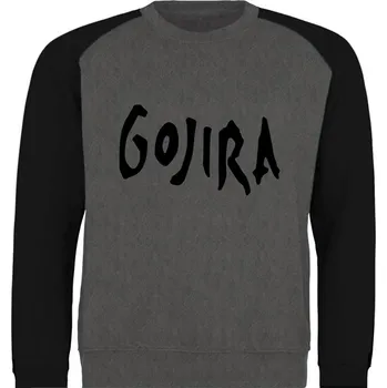 Pánská mikina černošedivá mikina bez kapuce Gojira