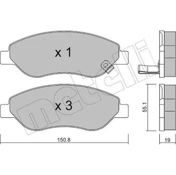 Brzdová destička Sada brzdových destiček, kotoučová brzda METELLI 22-0777-0