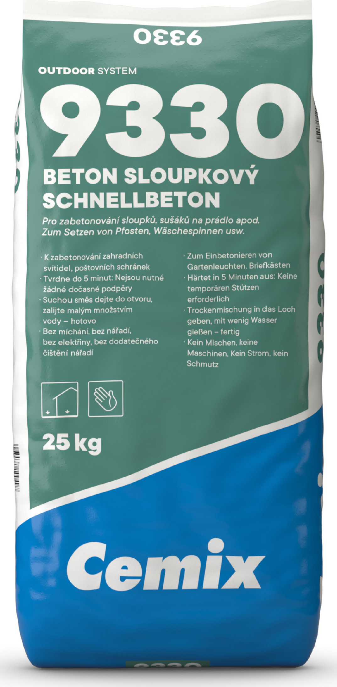 Sloupkový beton rychletuhnoucí Cemix (30 MPa)