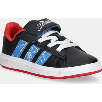 Chlapecká obuv Dětské tenisky adidas GRAND COURT Spider-man černá barva, JQ8073 99X, EUR 30.5