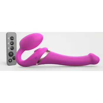 Vibrátor Vibrátor Strap-on-me Multi Orgasm Bendable Strap-On růžový L - s kupónem KUP15 cena 3119 Kč + extra diskrétní expedice