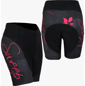 Cyklistické kalhoty SWEEP K040 černá - růžová XS