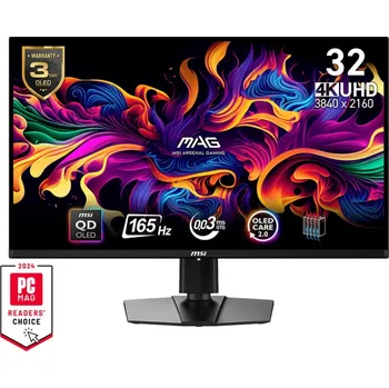 Monitor MSI MAG/321UP QD-OLED/31,5"/QD-OLED/4K UHD/165Hz/0,03ms/Černá/3R