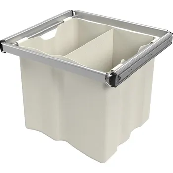 Koš na prádlo In-Design Koš na prádlo s rámem plný výsuv tlumené zavírání šedý Šířka koše (mm): 480 mm, Minimální nastavitelná šířka: 540 mm, Maximální nastavitelná šířka: 700 mm