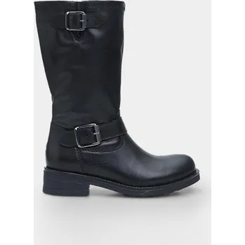Dámské kozačky Baťa dámské kožené biker boots černé, vel. 36