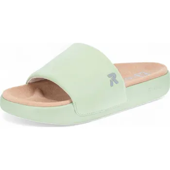Dámské pantofle DÁMSKÉ PANTOFLE RIEKER W3250-52 ZELENÁ Barva: Zelená, Velikost: 38