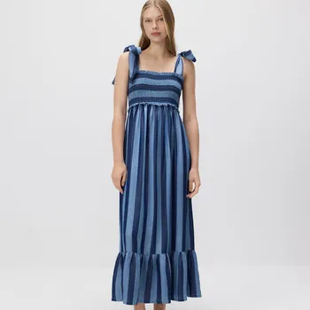 Dámské šaty Reserved - Šaty z&nbsp;lyocellu - modrá - 9331H-50J - 9331H-50J-M