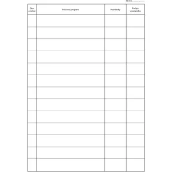 Záznamy o práci v nepovinném předmětu,zájmovém útvar dvoulist / A4