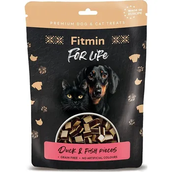 Pamlsek pro kočku Fitmin For Life Kachní kousky s rybou pro psy a kočky 70 g