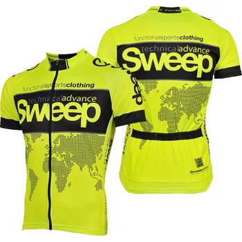 cyklistický dres SWEEP CLASIC CYKLO D031 citronová/černá XL
