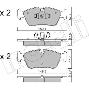 Brzdová destička Sada brzdových destiček, kotoučová brzda METELLI 22-0640-0