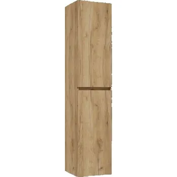 Koupelnový nábytek kielle Nefia Vysoká skříňka závěsná, 160x35x35 cm, zlatý dub