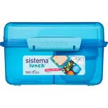 Sistema Box na oběd Lunch Cube Max se 4 oddíly a kelímkem na jogurt 2l Barva: modrá