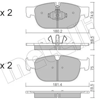 Brzdová destička Sada brzdových destiček, kotoučová brzda METELLI 22-1120-0