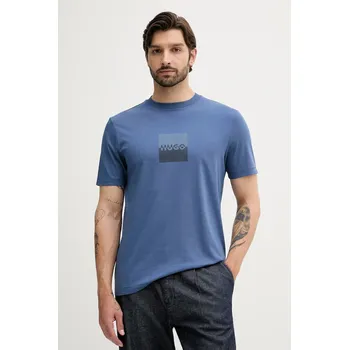 Bavlněné tričko HUGO Dusplit 50542784 modrá 95C, vel. XXL