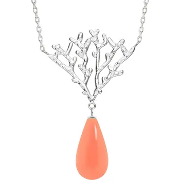 Náhrdelník Postříbřený náhrdelník Lilou 253/380/LAN/KOR/48/SR stříbrná SLV, vel. ONE SIZE