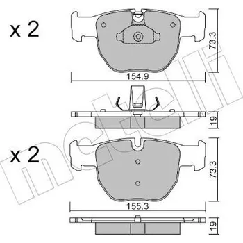 Brzdová destička Sada brzdových destiček, kotoučová brzda METELLI 22-0598-0
