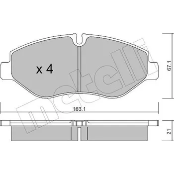 Brzdová destička Sada brzdových destiček, kotoučová brzda METELLI 22-0671-1