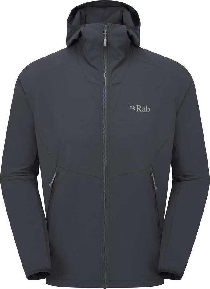 Pánská softshellová bunda Rab Borealis Hoody 2.0 Barva: Beluga, Velikost: M