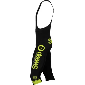 Cyklistické kalhoty SWEEP CYKLO K015 se šlemi - černá/citronová XS