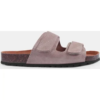 Pánské pantofle Baťa pánské velurové pantofle šedo-hnědé, vel. 42