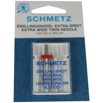 Příslušenství k šicímu stroji Dvojjehla Schmetz 4 mm síla 100 H705 Jeans -