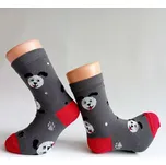 Dětské bambusové ponožky Trepon Alík, šedo-červené