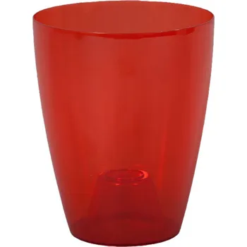 Obal na květináč NOHEL GARDEN Obal ORCHIDEA LAKY EXTRA, pr.12cm, transp.červená