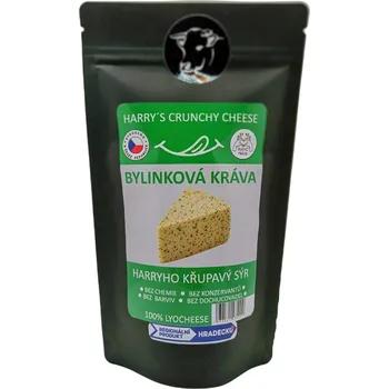 Křupavý sýr Bylinková kráva 100g (Sušený křupavý sýr Bylinková kráva 100g lyofilizovaný)