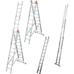KRAUSE 129680 žebřík PROFI 3x10 příček třídílný volně stojící